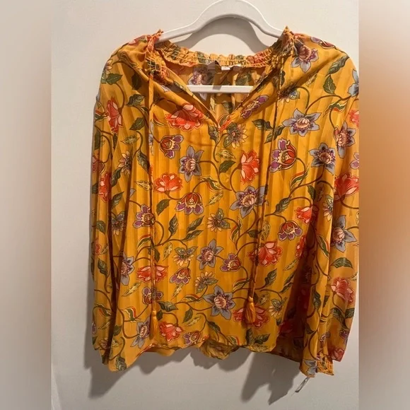 NWT Nanette Lepore Floral Long Sleeve Blouse - Picture 3 of 12